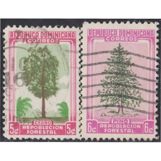 Rep. Dominicana 449/50 1956 Repoblación Forestal usados Rep. Dominicana 449/50 1956 Repoblación Forestal usados