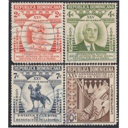 Rep. Dominicana 435/38 1955 25º Aniversario de la Era de Trujillo usados Rep. Dominicana 435/38 1955 25º Aniversario de la Era de Trujillo usados