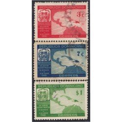 Rep. Dominicana 336/38 1940 2ª Reunión Interamericana del Caribe usados Rep. Dominicana 336/38 1940 2ª Reunión Interamericana del Caribe usados