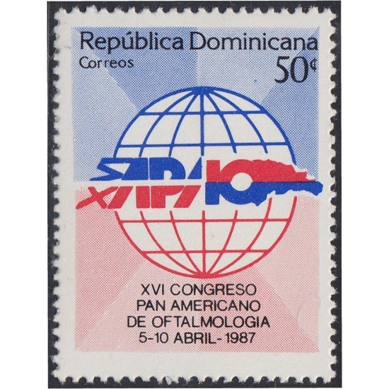 Rep. Dominicana 1008 1987 VI Congreso de Oftalmología MNH Rep. Dominicana 1008 1987 VI Congreso de Oftalmología MNH