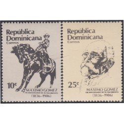 Rep. Dominicana 1006/07 1986 Máximo Gómez MNH Rep. Dominicana 1006/07 1986 Máximo Gómez MNH