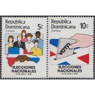 Rep. Dominicana 989/90 1986 Elecciones Nacionales MNH