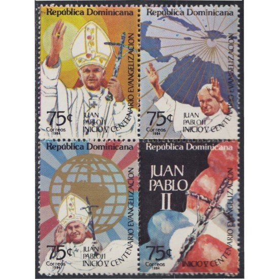 Rep. Dominicana 941/44 1984 SS Juan Pablo II MNH Rep. Dominicana 941/44 1984 SS Juan Pablo II MNH