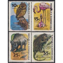Rep. Dominicana 933/36 1984 Conservación de la Fauna Lechuza Flamenco MNH Rep. Dominicana 933/36 1984 Conservación de la Fauna Lechuza Flamenco MNH