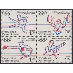 Rep. Dominicana 929/32 1984 XXIII Juegos Olímpicos Los ángeles 1984 MNH Rep. Dominicana 929/32 1984 XXIII Juegos Olímpicos Los ángeles 1984 MNH
