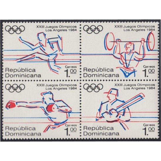 Rep. Dominicana 929/32 1984 XXIII Juegos Olímpicos Los ángeles 1984 MNH Rep. Dominicana 929/32 1984 XXIII Juegos Olímpicos Los ángeles 1984 MNH