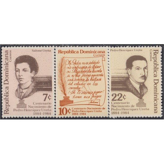 Rep. Dominicana 926/28 1984 Pedro Henriquez Ureña MNH Rep. Dominicana 926/28 1984 Pedro Henriquez Ureña MNH