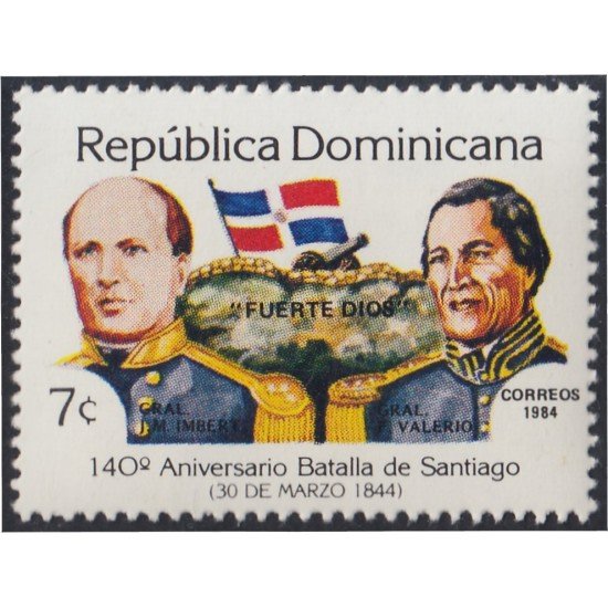 Rep. Dominicana 923 1984 140 Aniversario Batalla de Santiago MNH Rep. Dominicana 923 1984 140 Aniversario Batalla de Santiago MNH