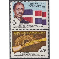 Rep. Dominicana 920/21 1984 140 Aniversario de la Independencia Nacional MNH Rep. Dominicana 920/21 1984 140 Aniversario de la Independencia Nacional MNH