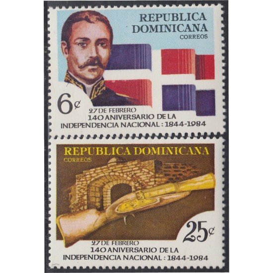 Rep. Dominicana 920/21 1984 140 Aniversario de la Independencia Nacional MNH Rep. Dominicana 920/21 1984 140 Aniversario de la Independencia Nacional MNH