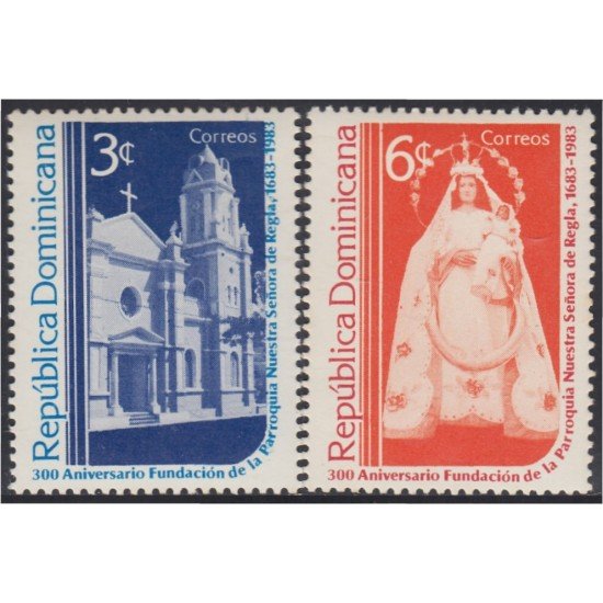 Rep. Dominicana 914/15 1983 300 Años de la Parroquia Nuestra Señora de Regla MNH Rep. Dominicana 914/15 1983 300 Años de la Parroquia Nuestra Señora de Regla MNH