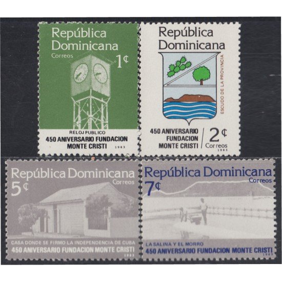 Rep. Dominicana 910/13 1983 450 Aniversario de la Fundación Monte Cristi MNH Rep. Dominicana 910/13 1983 450 Aniversario de la Fundación Monte Cristi MNH