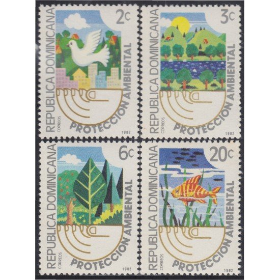 Rep. Dominicana 895/98 1982 Protección ambiental MNH Rep. Dominicana 895/98 1982 Protección ambiental MNH
