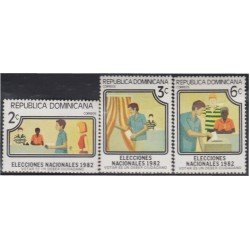Rep. Dominicana 879/81 1982 Elecciones nacionales MNH Rep. Dominicana 879/81 1982 Elecciones nacionales MNH