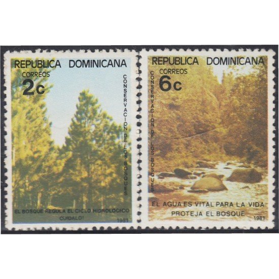 Rep. Dominicana 872/73 1981 Conservación de Bosques MNH Rep. Dominicana 872/73 1981 Conservación de Bosques MNH