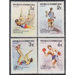 Rep. Dominicana 867/70 1981 V Juegos deportivos nacionales MNH Rep. Dominicana 867/70 1981 V Juegos deportivos nacionales MNH