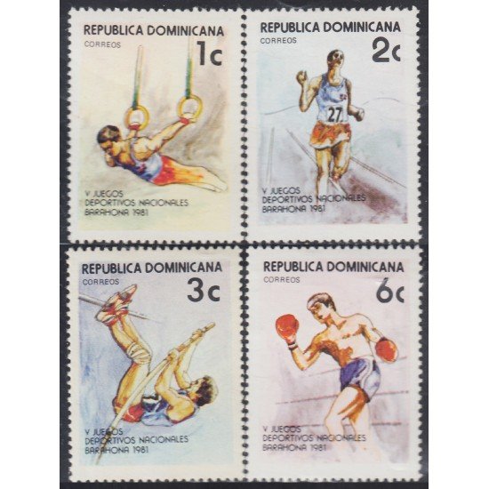 Rep. Dominicana 867/70 1981 V Juegos deportivos nacionales MNH Rep. Dominicana 867/70 1981 V Juegos deportivos nacionales MNH
