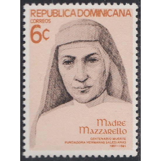 Rep. Dominicana 866 1981 Madre Mazzarello MNH Rep. Dominicana 866 1981 Madre Mazzarello MNH