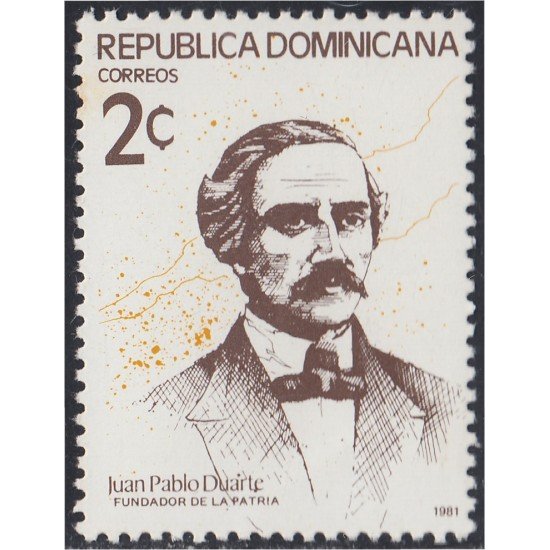Rep. Dominicana 865 1981 Juan Pablo Duarte MNH Rep. Dominicana 865 1981 Juan Pablo Duarte MNH