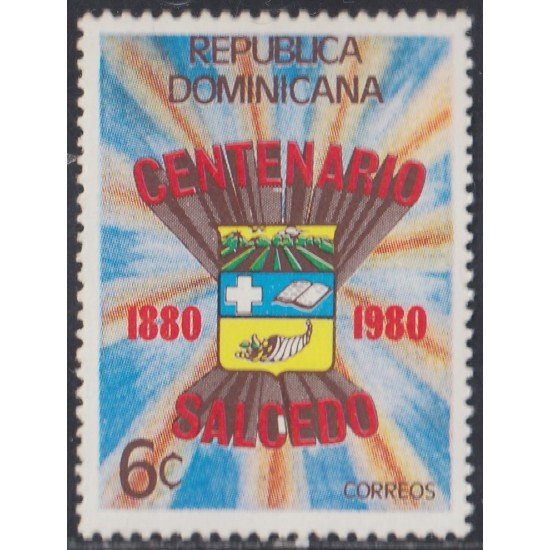 Rep. Dominicana 864 1980 Centenario de Salcedo Escudo MNH Rep. Dominicana 864 1980 Centenario de Salcedo Escudo MNH