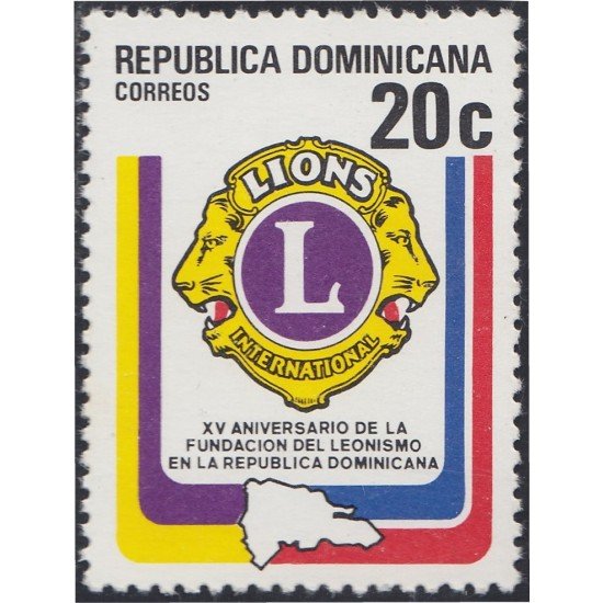 Rep. Dominicana 846 1979 XV Aniversario de la Fundación del Leonismo en Dominicana MNH Rep. Dominicana 846 1979 XV Aniversario de la Fundación del Leonismo en Dominicana MNH