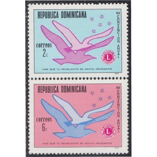 Rep. Dominicana 808/09 1977 XII Convención Anual de Lions International MNH Rep. Dominicana 808/09 1977 XII Convención Anual de Lions International MNH