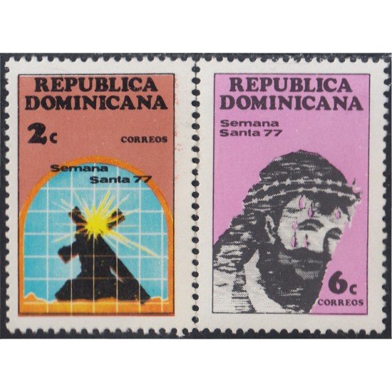 Rep. Dominicana 806/07 1977 Semana Santa MNH Rep. Dominicana 806/07 1977 Semana Santa MNH