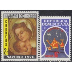Rep. Dominicana 801/02 1976 Navidad Christmas MNH