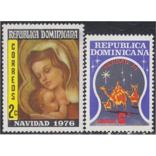 Rep. Dominicana 801/02 1976 Navidad Christmas MNH Rep. Dominicana 801/02 1976 Navidad Christmas MNH