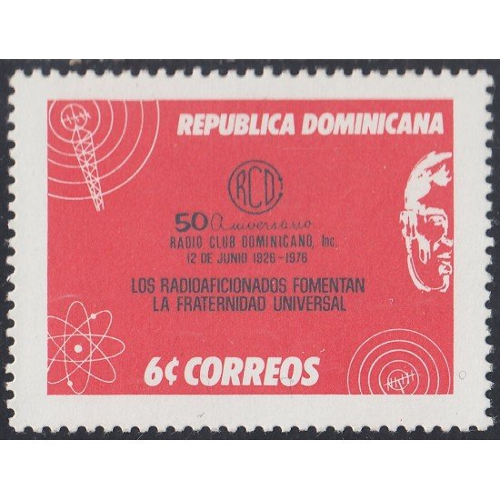 Rep. Dominicana 797 1976 50 Aniversario de Radio Club Dominicano MNH Rep. Dominicana 797 1976 50 Aniversario de Radio Club Dominicano MNH