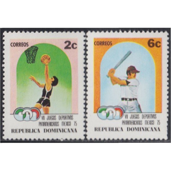 Rep. Dominicana 777/78 1975 XVII Juegos deportivos panamericanos MNH Rep. Dominicana 777/78 1975 XVII Juegos deportivos panamericanos MNH