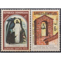 Rep. Dominicana 762/63 1975 Campanario de la Ermita Nuestra Señora del Rosario MNH