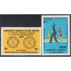Rep. Dominicana 756/57 1974 Campeonatos Mundiales de Golf Amateur MNH