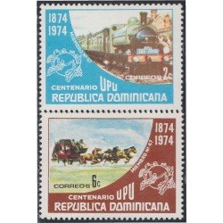 Rep. Dominicana 754/55 1974 Centenario de la UPU MNH