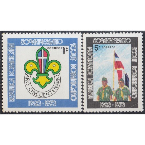 Rep. Dominicana 742/43 1973 50 Aniversario Scout Dominicano MNH Rep. Dominicana 742/43 1973 50 Aniversario Scout Dominicano MNH