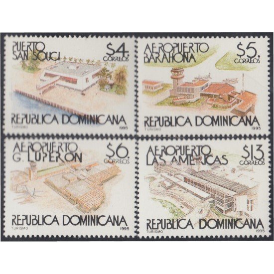 Rep. Dominicana 1177/80 1995 Aeropuertos de Dominicana MNH Rep. Dominicana 1177/80 1995 Aeropuertos de Dominicana MNH