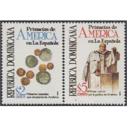 Rep. Dominicana 1163/64 1994 Primacías de América en la Española Monedas MNH Rep. Dominicana 1163/64 1994 Primacías de América en la Española Monedas MNH