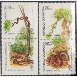 Rep. Dominicana 1159/62 1994 Fauna Serpientes MNH Rep. Dominicana 1159/62 1994 Fauna Serpientes MNH