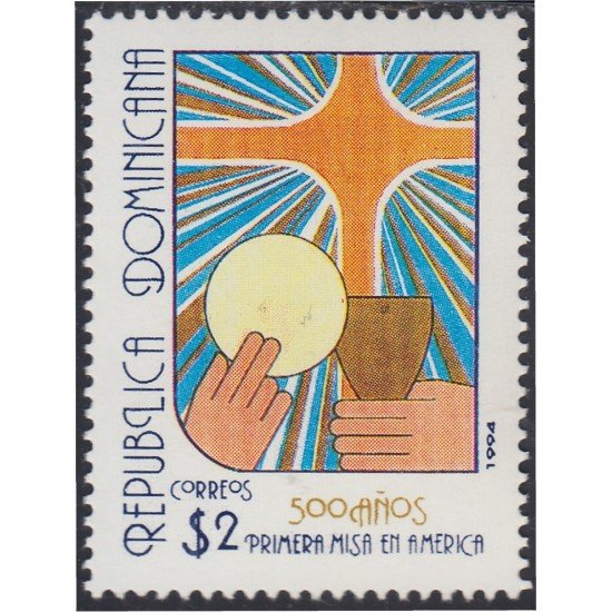 Rep. Dominicana 1129 1994 500 Años primera misa en América MNH Rep. Dominicana 1129 1994 500 Años primera misa en América MNH