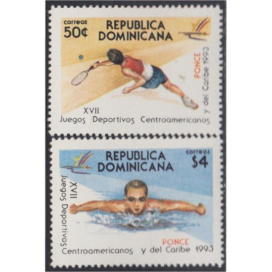 Rep. Dominicana 1122/23 1993 XVII Juegos Centroamericanos y del Caribe MNH Rep. Dominicana 1122/23 1993 XVII Juegos Centroamericanos y del Caribe MNH