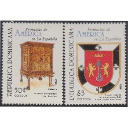 Rep. Dominicana 1120/21 1993 Primacias de América en la Española Cátedra Escudo MNH Rep. Dominicana 1120/21 1993 Primacias de América en la Española Cátedra Escudo MNH