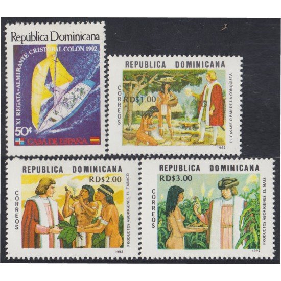 Rep. Dominicana 1097/00 1992 Cristobal Colón y taínos MNH Rep. Dominicana 1097/00 1992 Cristobal Colón y taínos MNH