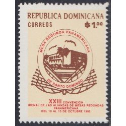 Rep. Dominicana 1096 1992 Mesa Redonda Panamericana MNH Rep. Dominicana 1096 1992 Mesa Redonda Panamericana MNH