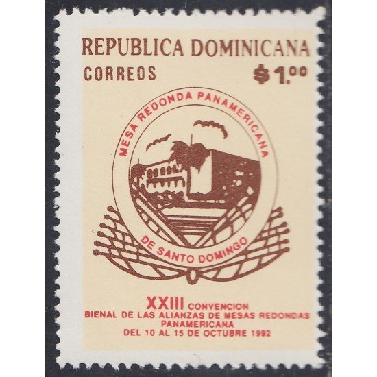 Rep. Dominicana 1096 1992 Mesa Redonda Panamericana MNH Rep. Dominicana 1096 1992 Mesa Redonda Panamericana MNH