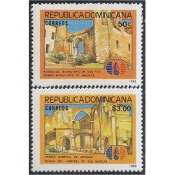 Rep. Dominicana 1092/93 1992 Ruinas del Monasterio de San Francisco y Hospital de San Nicolás MNH Rep. Dominicana 1092/93 1992 Ruinas del Monasterio de San Francisco y Hospital de San Nicolás MNH