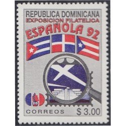 Rep. Dominicana 1091 1992 Exposición filatélica española Cuba Dominicana Puerto Rico MNH Rep. Dominicana 1091 1992 Exposición filatélica española Cuba Dominicana Puerto Rico MNH