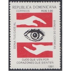 Rep. Dominicana 1088G 1991 Donantes Banco de corneas MNH Rep. Dominicana 1088G 1991 Donantes Banco de corneas MNH