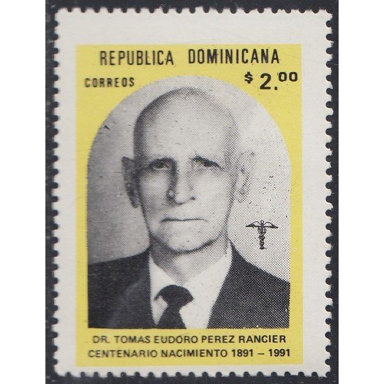 Rep. Dominicana 1088 1991 Dr. Eudoro Pérez Rangier MNH Rep. Dominicana 1088 1991 Dr. Eudoro Pérez Rangier MNH