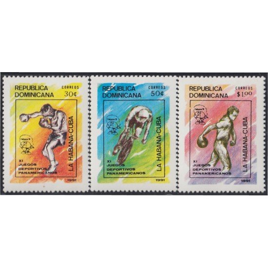 Rep. Dominicana 1085/87 1991 XI Juegos DeportivosPanamericanos MNH Rep. Dominicana 1085/87 1991 XI Juegos DeportivosPanamericanos MNH