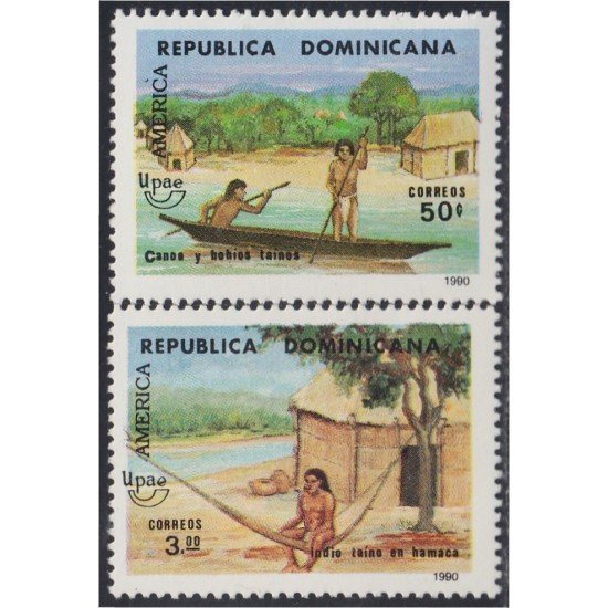 Rep. Dominicana 1084AB 1990 América Upae Taínos MNH Rep. Dominicana 1084AB 1990 América Upae Taínos MNH